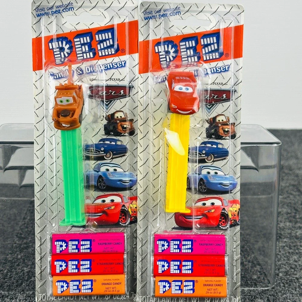 Disney‎ Pixar Cars PEZ Dispensers Lightning McQueen & Mater Set New with Candy